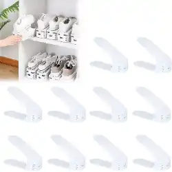 Produktbild: Weiße höhenverstellbare Schuhstapler